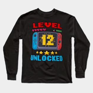 12th Birthday  Level 12  Video  Birthday Long Sleeve T-Shirt